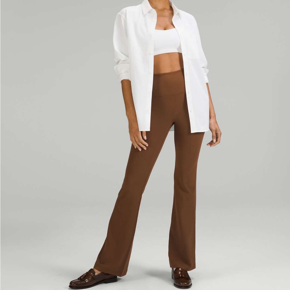 Lululemon Groove Super High Rise Flare Pants Leggings Roasted Brown 4 (Small)